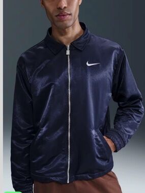Nike court slam Men’s Tennis jacket with mesh design in Navy blue size L NWT